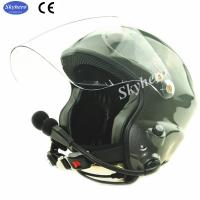 China Noise cancel Paramotor helmet Blue with headset blue Open face PPG helmet two side PTT control blue red black on sale
