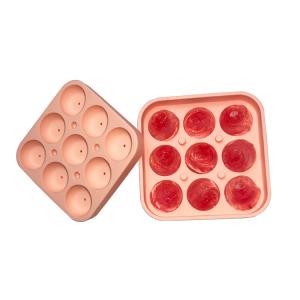 China Silicone Small Rose Shaped Ice Cubes Maker Sustainable 9 Cavity 1.2 Inch supplier