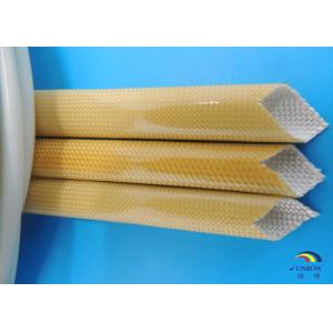 China oil resistance PU Fiberglass Sleeving Coated by Polyurethane Resin supplier