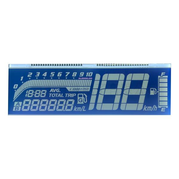 Custom Segment Type HTN LCD Display Screen | High Contrast Monochrome LCD Panel Manufacturer for Industrial Instruments
