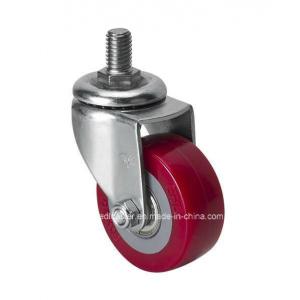 Edl Mini 2" 40kg Threaded Swivel TPU Caster 2632-86 Caster Application with Red Color