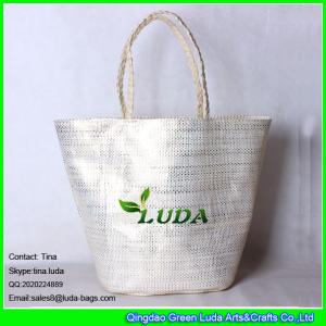 LUDA metallic silver tote beach bag lady's paper straw big bag for shopping
