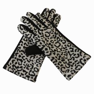 Custom Accessories Leopard Wool Women Gloves Mittens Touchscreen Warm