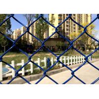 China Plastic Coated Chain Link Fence Roll , Garden Cyclone Wire Fence 2×2 Hole Size on sale