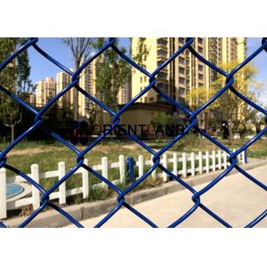 Plastic Coated Chain Link Fence Roll , Garden Cyclone Wire Fence 2"×2" Hole Size