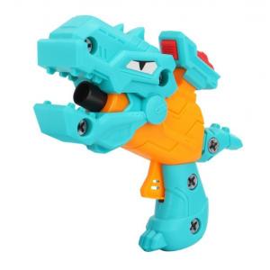 China Oem Children's toy gun DIY Baby disassembly dinosaur soft bullet guns toy EVA sponge puzzle assembled gun model supplier