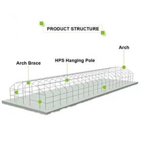 Single Span Tunnel Plastic Film Agricultural Greenhouse High Disaster Resistance