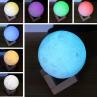Tap Control Multicolor LED Flashing Snowman Rechargeable Moon Lamp 3D Printing
