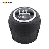 China Cars Auto Parts 5 Gear Speed Punch Leather Thread Shift Knob Car Gear Knob For FIAT on sale