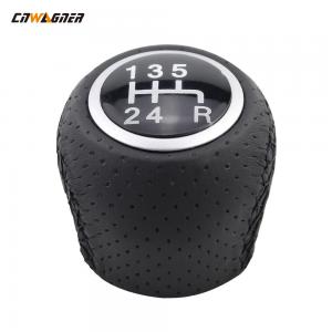 Cars Auto Parts 5 Gear Speed Punch Leather Thread Shift Knob Car Gear Knob For FIAT