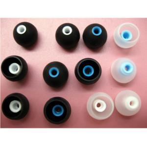 Dirt Resistant Black Earphone Rubber Caps Covers For Hearing Protection