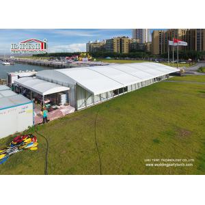 China 20 Width Arcum Tent With Eave Extension And Glass Walls For Wedding Parties supplier
