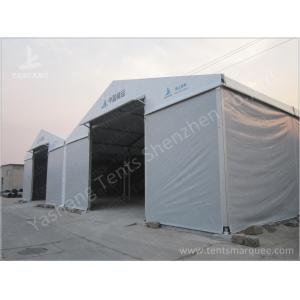 China Aluminum Frame Industrial Storage Tents , Grey Fabric Temporary Warehouse Tent supplier