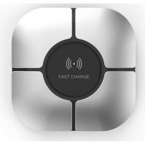 Mobile Phone Accessories Aluminum 10W Qi Fast Wireless Phone Charger For Home and Travel