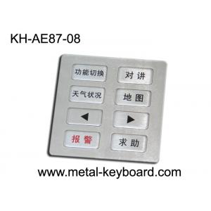 China USB connection 8 Buttons keypad numeric customization layout vandal resistant supplier