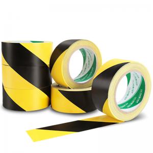 12mm Hazard PVC Coloured Tape Black And Yellow OEM
