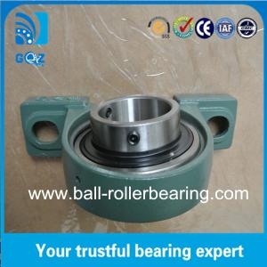 China Green 40mm Pillow Block Bearing Low Friction Chrome Steel With Cast Iron Housing supplier