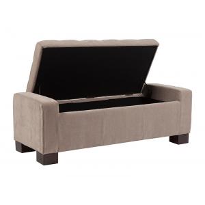 China folding household furnitures home shoes storage ottoman box tufted bench with hydraulic hinge supplier