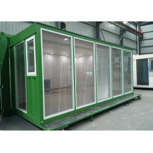 China Used 20ft Expandable Shipping Container House Green Special Glass supplier