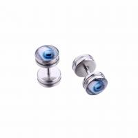 Custom blue eye round stud earrings cool stud earrings for boys