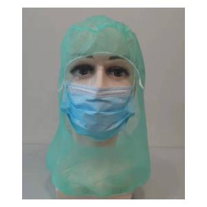 Green Protective Disposable Balaclava Hood For Hospital Workshop