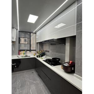 China Custom Make High Gloss Lacquer with Free Handles Modern Kitchen Cabinet wholesale