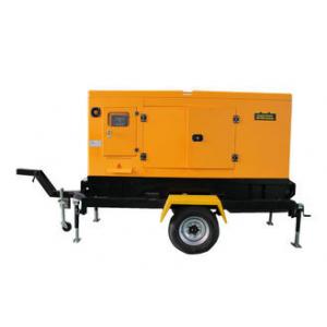 China Soundproof Trailer CUMMINS Diesel Generator 250KVA / 200KW Orange Color Canopy Type supplier