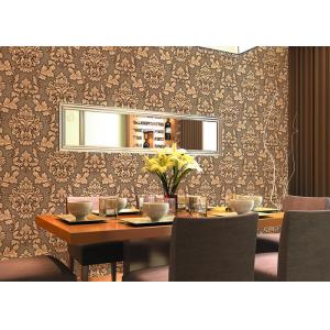 0.53*10m Cheap Price Embossed Floral Wallpaper for Home Decoration , SGS CSA Listed