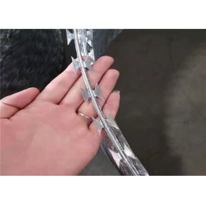 China Hot Dip Galvanized Barbed BTO 22 Razor Wire 5-25kg / Roll Packing Weight supplier