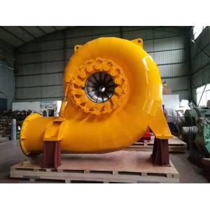 Francis Type 500kw Water Turbine Generator In Hydro Power Plant Yellow Color