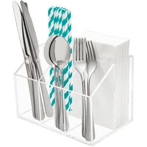 Multifunctional acrylic tableware storage box hotel household tableware storage box acrylic knife and fork storage box