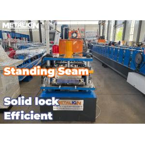 China Windproof Standing Seam Roll Forming Machine With Chain Drive And 18 Stations wholesale
