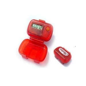 China Red ABS Step Counter Pedometer with 10 steps buffer error correction and 7days memory supplier
