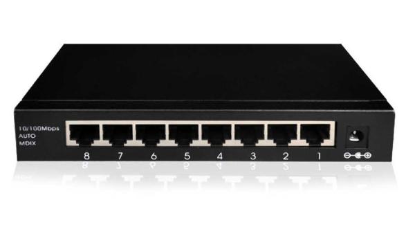 10 offre rapide gauche d'adaptateur d'alimentation externe de commutateur de l'Ethernet de 100M 8