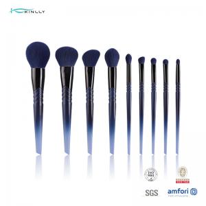 Nylon Hair Graduated Color 9pcs Travel Makeup Brush Set Private Label