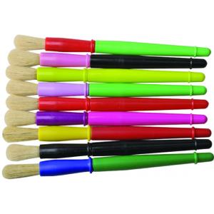 China 9 Colors Plastic Handle Paint Brushes , Colorful Watercolor Paint Brush Set OEM Avaliable supplier