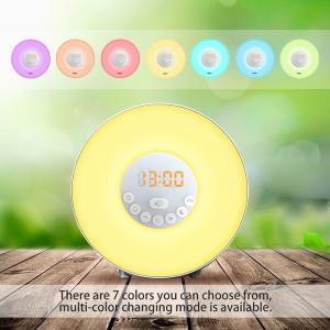 Alarm Clock,Wake Up Light with 6 Nature Sounds, FM Radio, Touch Control and USB Charger