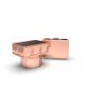 China Electroplate Zinc Alloy Square Zamak Perfume Caps for 15mm Necks wholesale