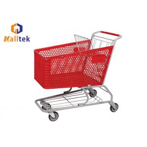 American Market 180L Durable Plastic Shopping Trolley Logo Print On Handle