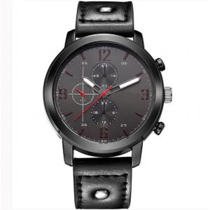 China Big Size Alloy Wrist Watch  ,Stainless steel caseback Multifunction Wrist Watch for Men , Business Men Wrist Watch supplier