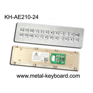 USB Port Dynamic Waterproof Industrial Metal Kiosk Keyboard with 24 Keys