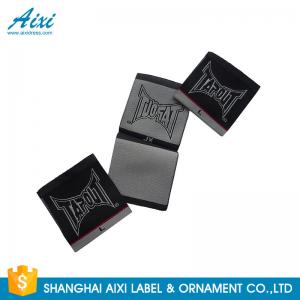 China Black Color Personalized Custom Fabric Labels For Clothes , Logo Design wholesale