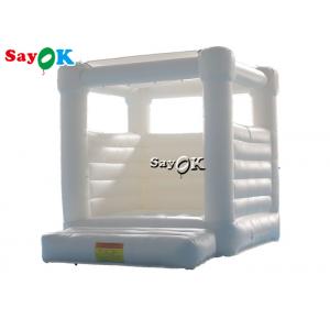 Pure White Pvc Wedding Inflatable Bouncy House With Air Blower