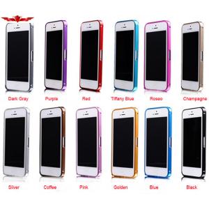 New Colorful Aluminum Iphone 4 4S 5 5S Bumper Cases Gift Box Included