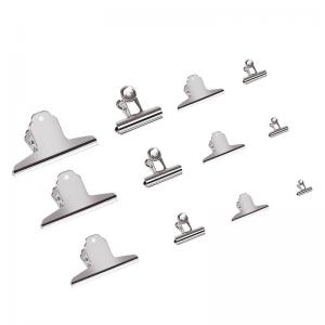50mm Silver Metal File Clamps Square Bulldog Clips for Professional Document Management