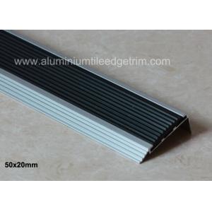 China Exterior Metal Aluminum Stair Nosing , Laminate Stair Nose Trim Right Angle Type wholesale
