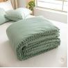 China Sage Green Bohemian Microfiber Comforter Set with Pom Fringe wholesale