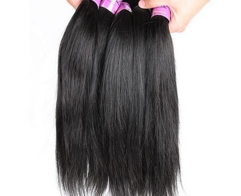 Elegant Straight 100 Virgin Human Hair Weave , Real Virgin Brazilian Hair No