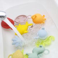 China NEW arrival children kids floating bath Silicone toys bpa free food grade teething silicone water toys on sale