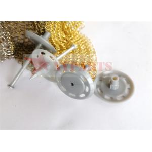 Gas Tool 35mm Membrane Washer Pins , Single Shot Pin With Plastic Washer For Concrete